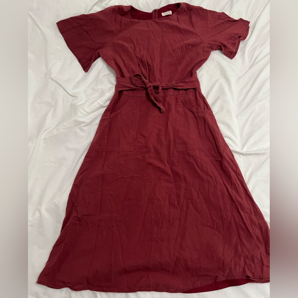Medium Roolee Midi Dress - Pink - Flutter Sleeve